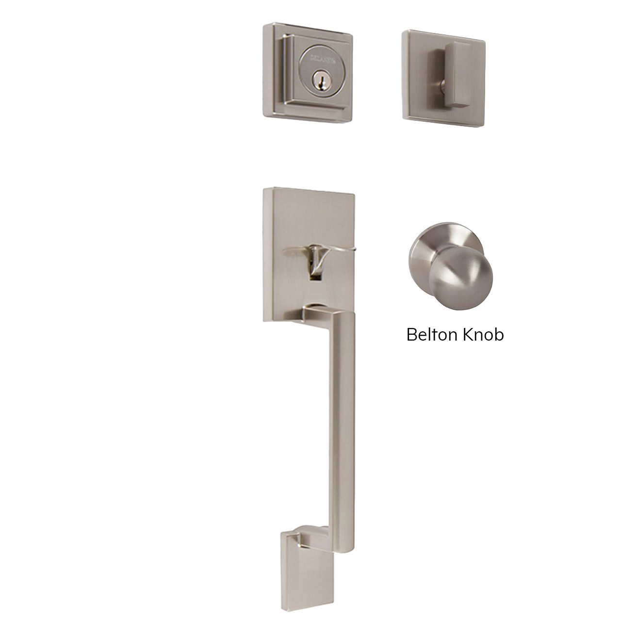 Avino Single Cylinder Handleset, Satin Nickel (US15) - Delaney