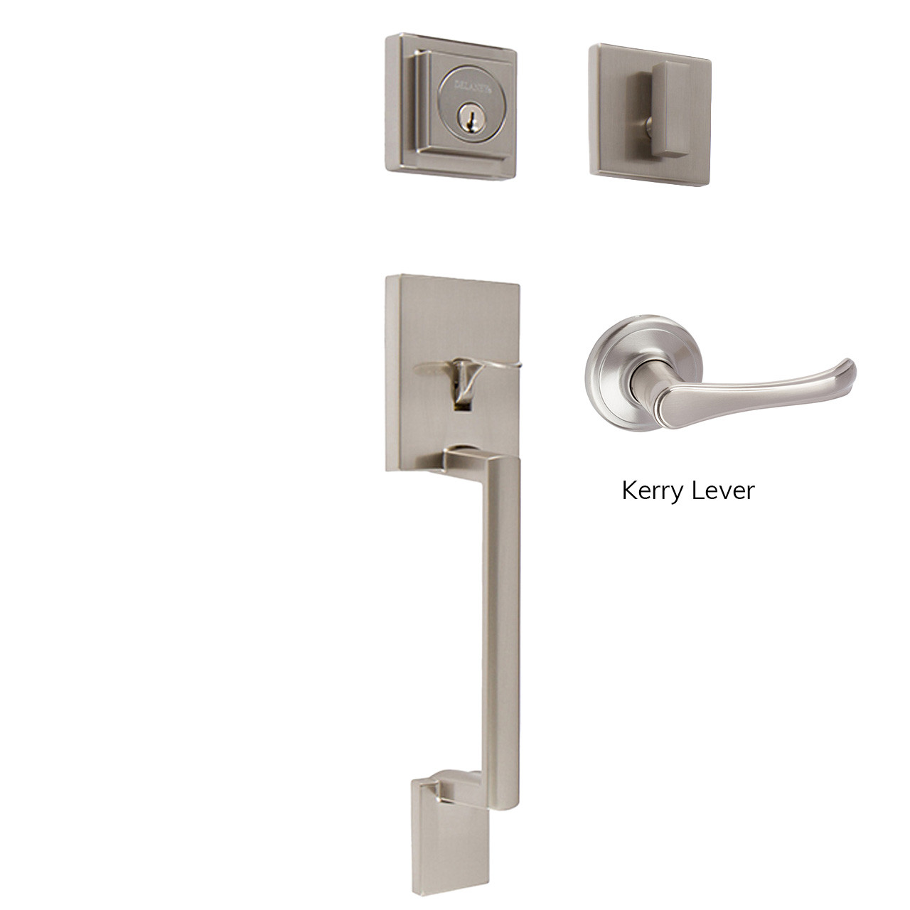 Avino Single Cylinder Handleset, Satin Nickel (US15) - Delaney