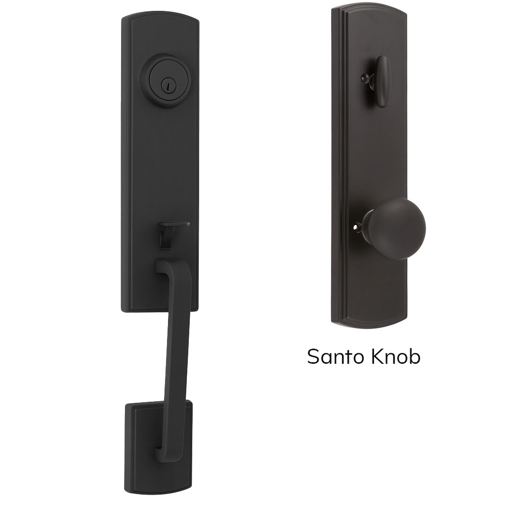 Briona Single Cylinder Handleset, Black (US19) - Delaney Hardware