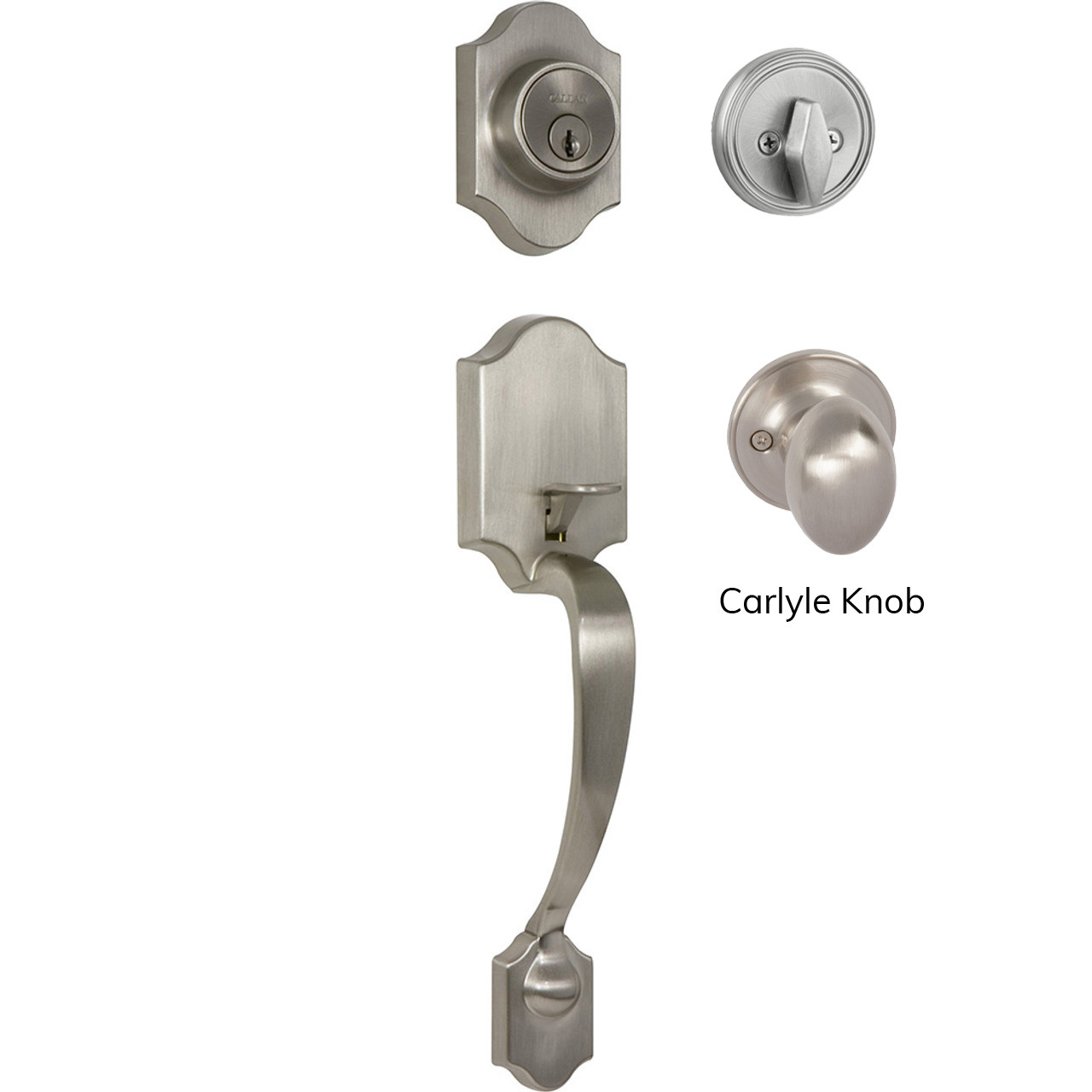 Chatham Single Cylinder Handleset, Satin Nickel (US15) - Delaney