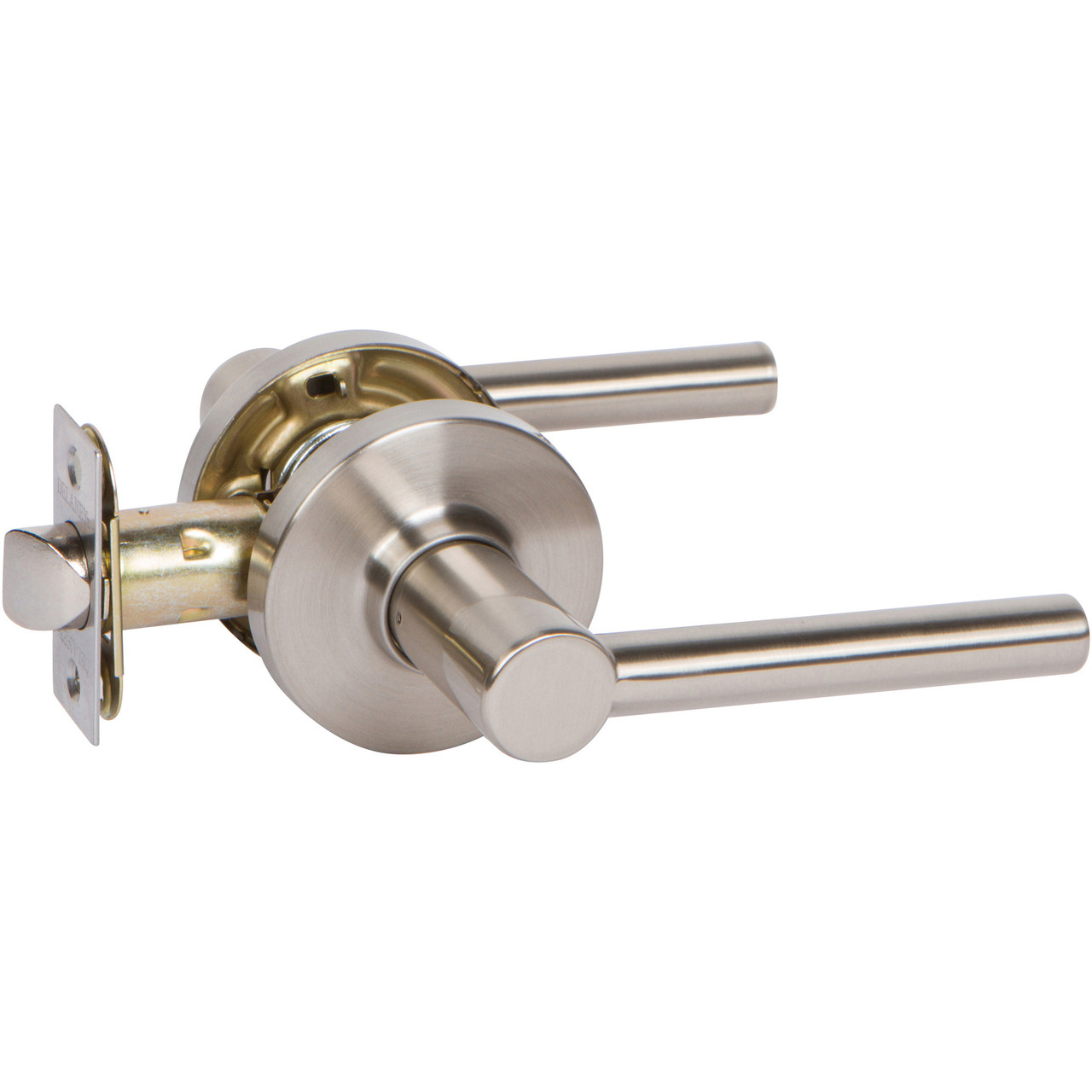 Dallas with Rectangle Trim Passage Knobset, Satin Brass (US4) - Delaney  Hardware