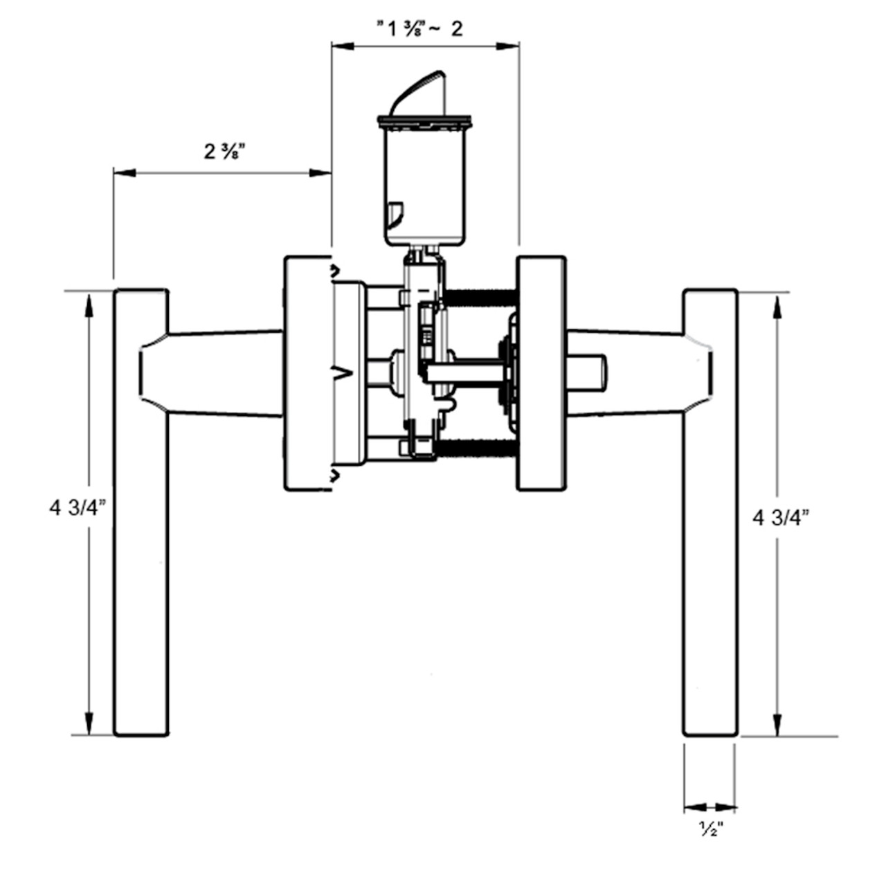 Delaney Hardware 3505 Contemporary Cira Door Lever, Satin Nickel / Passage