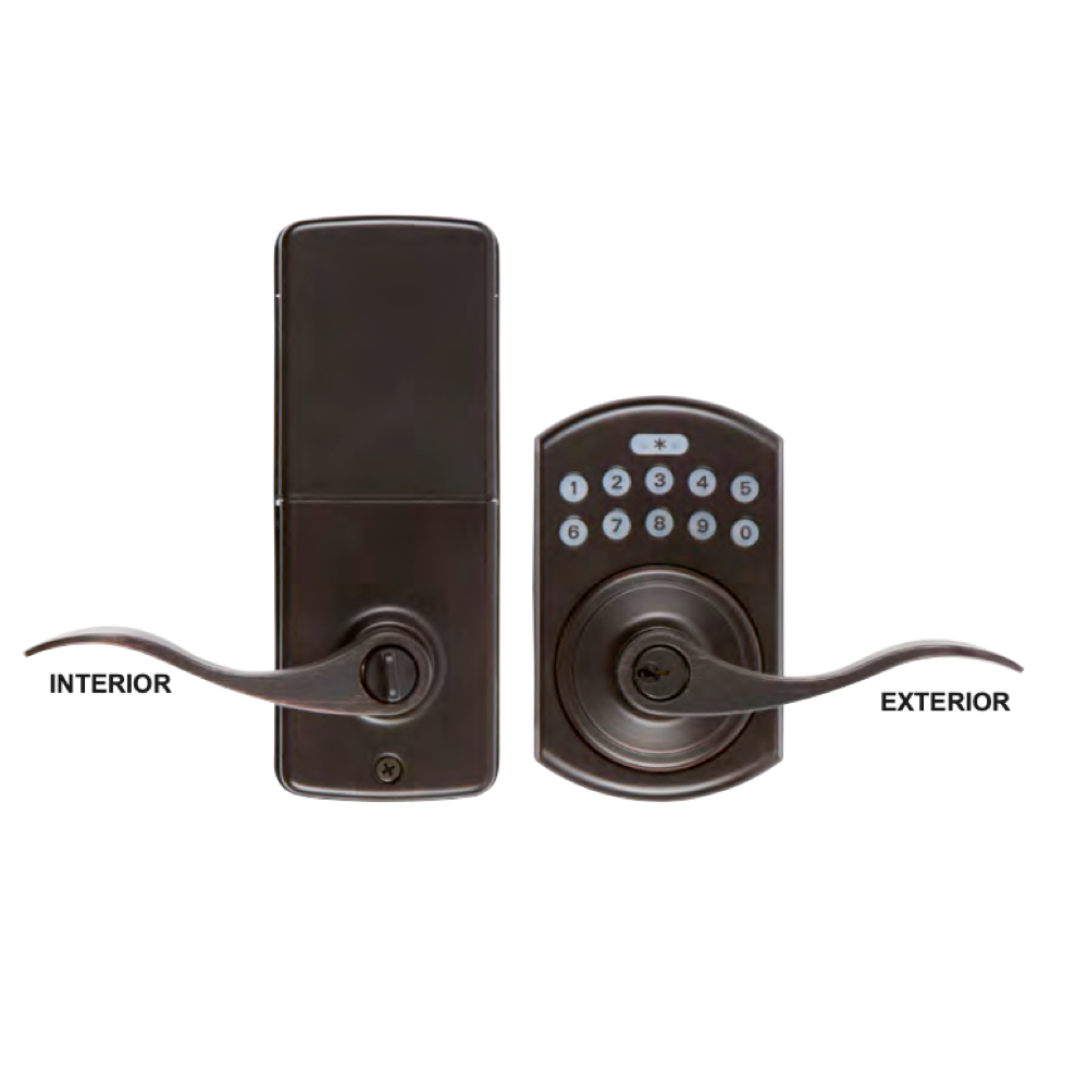 LP250 Electronic Keypad Leverlock, Tuscany Bronze Finish