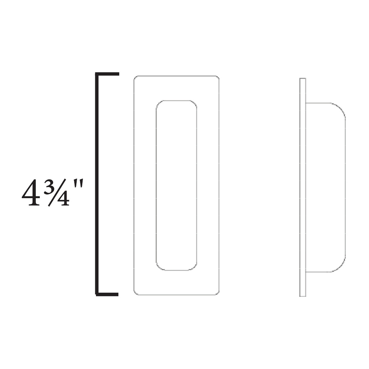 Fpz-bd 4-Pack Sliding Barn Door Pull Handles - 7" Black Stainless Steel Flush Finger Pulls, Easy Install