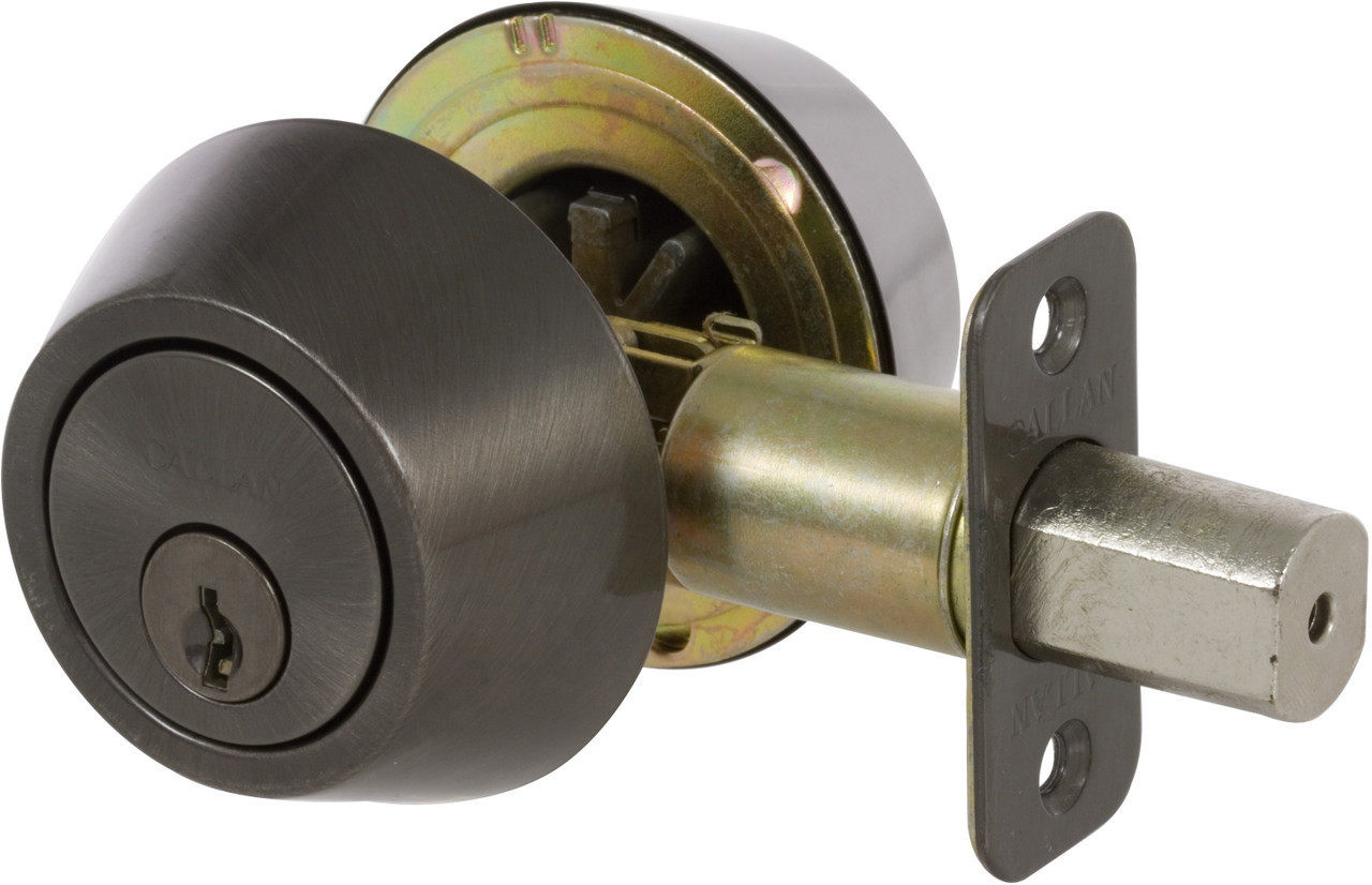 Double Cylinder Deadbolt, Antique Nickel (US15A) - Delaney Hardware