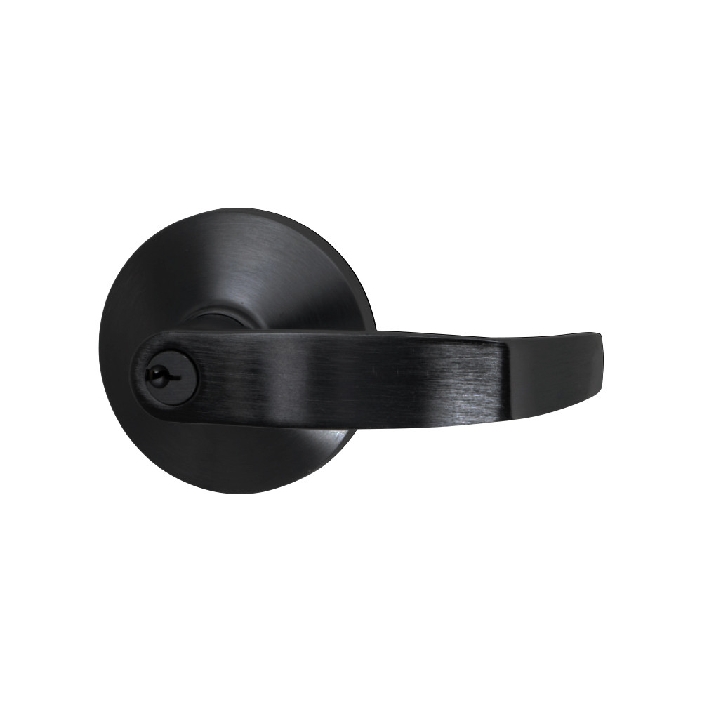 504L MD Lever Exit Device Trim, Keyed Nightlatch, Black (US19