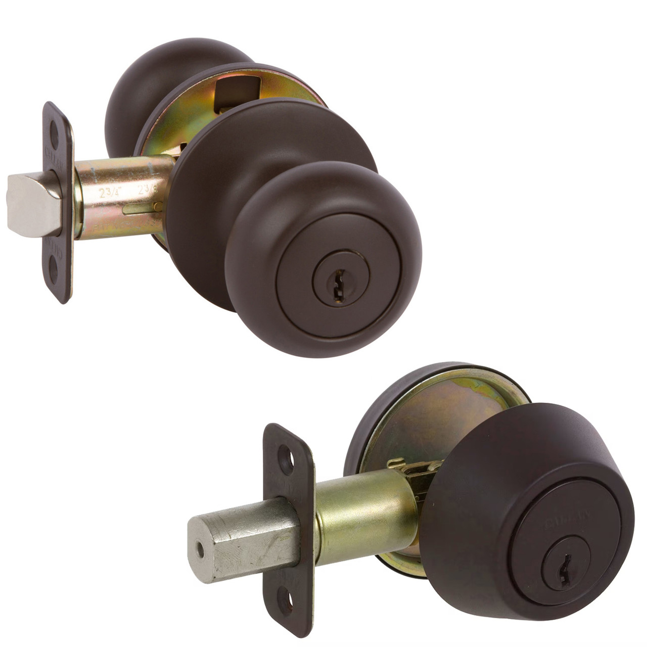 DET o １０bottlesdetoxDETSsss Saxon Entry Knobset with Deadbolt Combo, Oil Rubbed Bronze (US10B