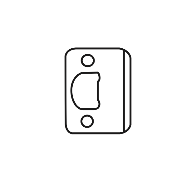 13/4" x 21/4" Full Lip Entry Strike (Round Corner) Style 9103