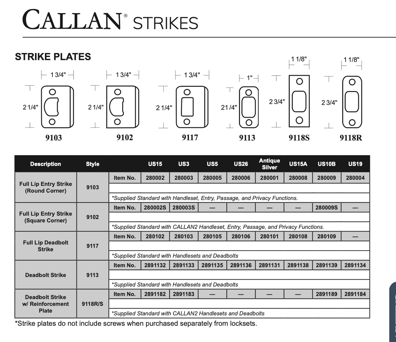 1 1 8 X 2 3 4 Deadbolt Strike Plate 1 1 8 X 2 3 4 Deadbolt Strike Plate