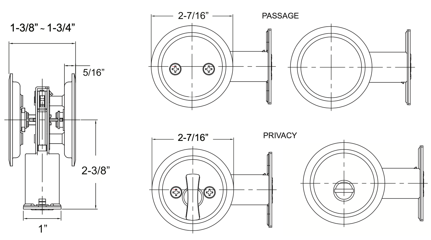 Contemporary Round Privacy Pocket Door Lock contemporary-round-privacy-pocket-door-lock