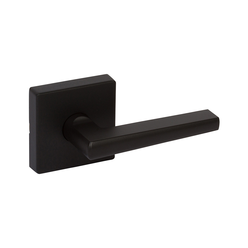 Vida Interior Lever with Square Trim, Black (US19) Delaney Hardware