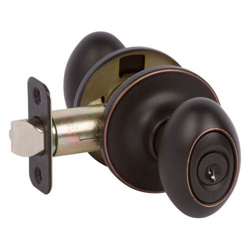 Carlyle Entry Knobset, Oil-Rubbed Bronze Edged (US10BE)