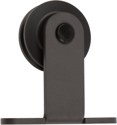 3000 Series Low-Profile Top-Mount Sliding Barn Door Split Track Hardware Kit, Black (US19)