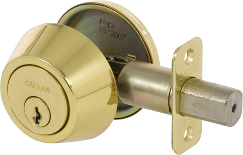 Single Cylinder Deadbolt, Polished Brass (US3)