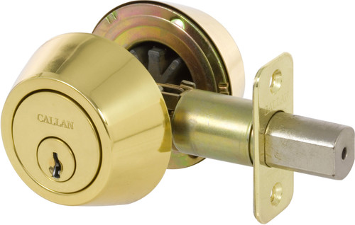 Double Cylinder Deadbolt, Polished Brass (US3)