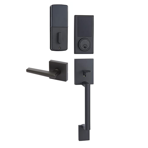 Avino Handleset with KP300 Deadbolt, Black (US19)