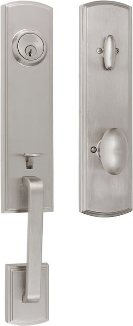 Briona Single Cylinder Handleset, Satin Nickel (US15)