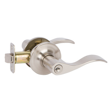 Bennett Entry Leverset, Satin Nickel (US15) - Delaney Hardware