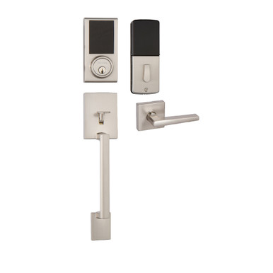 Avino Handleset with KP300 Deadbolt, Satin Nickel (US15) - Delaney