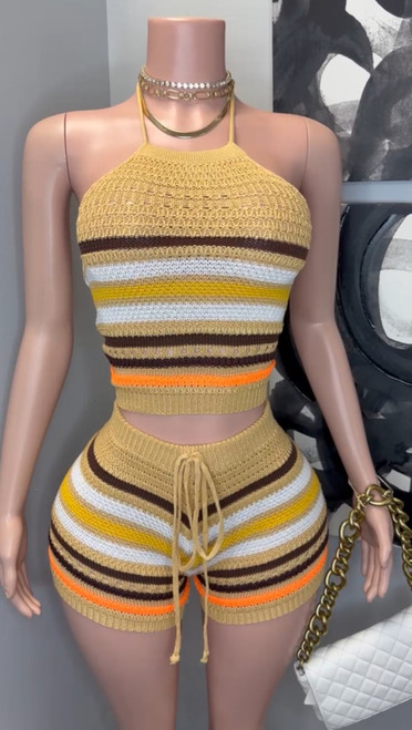 LESLIE KNIT SHORT SET LESLIE KNIT SHORT SET