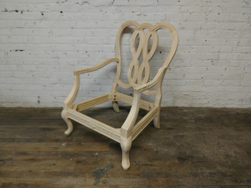 Ribbon Back Accent Chair Frame - Unfinished