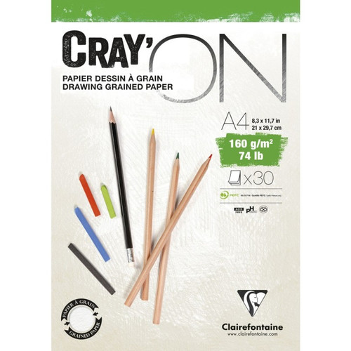 Clairefontaine Cray On Drawing Paper Pad A4 160gsm