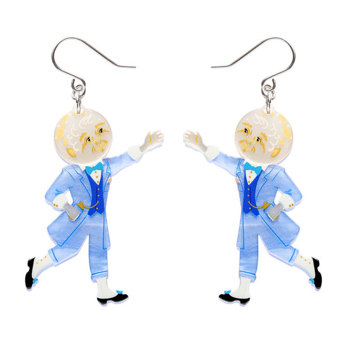 Moonface Drop Earrings