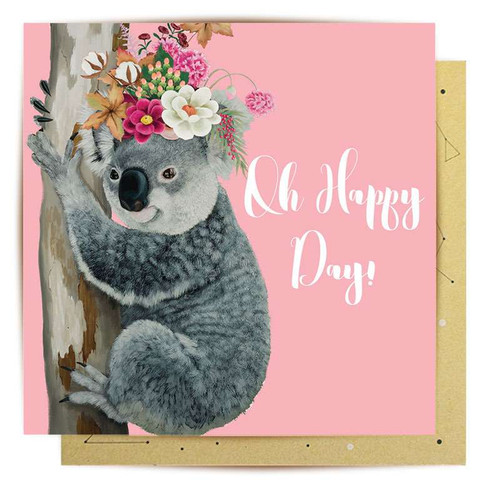 Mini Card Happy Koala Greeting Cards Lal La Land