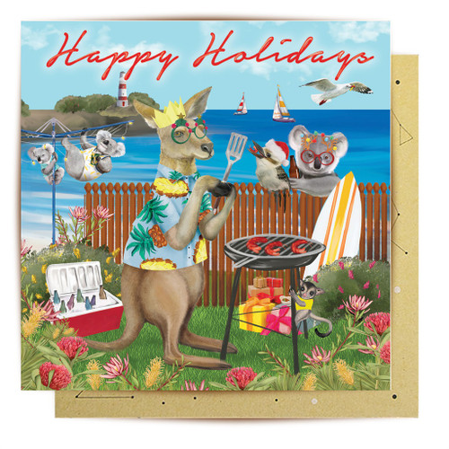 Mini Card Festive Happy Holidays