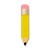Pencil Simplified Mini Brooch