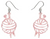 Ball Of Yarn Ripple Drop Earrings - Pink