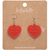 Candy Heart Drop Earrings – Red