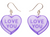 Candy Heart Drop Earrings – Purple