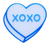 Candy Heart Simplified Mini Brooch – Blue