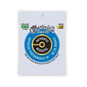 Martin MA180 - Extra Light 10-47 12 String - 80/20 - Authentic Acoustic SP Strings