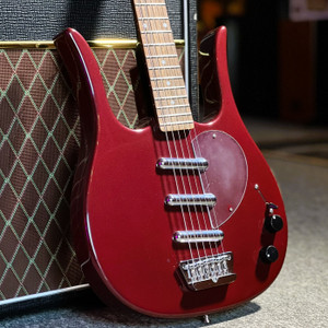 SOLD - Rare 2003 Danelectro 58 Three-Pickup Longhorn Guitar in Beatnik Burgundy