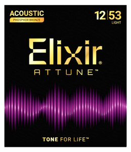 Elixir ATTUNE Phosphor Bronze Acoustic Guitar Strings - 12-53