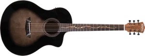 Washburn BTS9VCECH Electro-Acoustic Guitar, Gloss Charcoal Burst