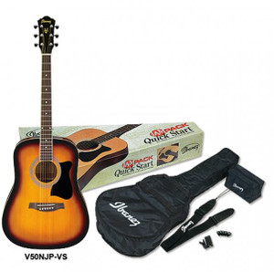 Ibanez V50 Dreadnought Jampack Acoustic Guitar Starter Pack - Sunburst