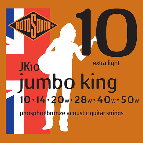 Rotosound Jumbo King 10-50 Extra Light Acoustic Guitar Strings