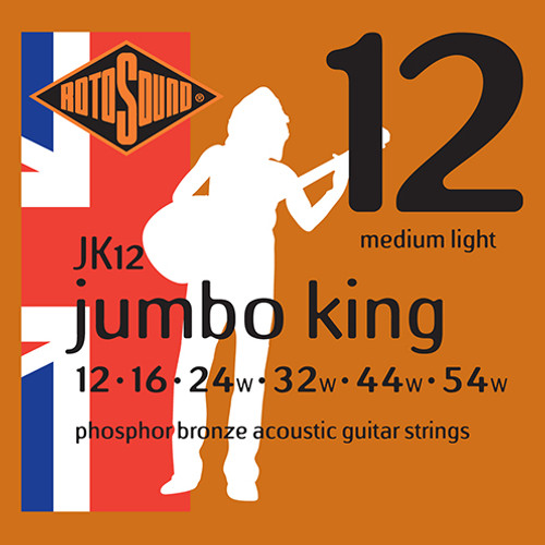 Rotosound Jumbo King 12-54 Medium Light Acoustic Guitar Strings