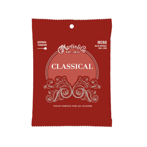 Martin M260 Normal Tension  Ball End Classical Nylon Guitar Strings