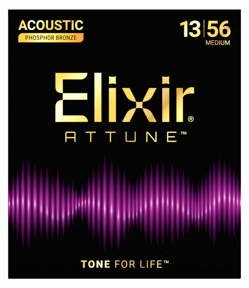 Elixir ATTUNE Phosphor Bronze Acoustic Guitar Strings - 13-56