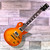 Excellent Condition preowned Vinatage AV1 Les Paul equipped with Wilkinson Humbuckers - Flame maple top in amber-burst