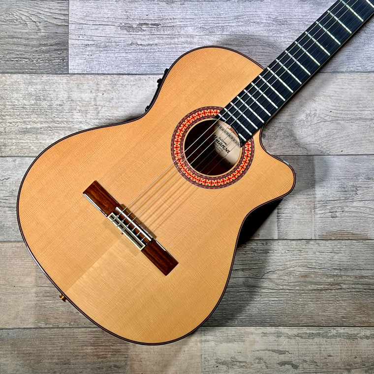 SOLD - Almansa CTWE 447 E - Thin Body Nylon Flamenco Guitar