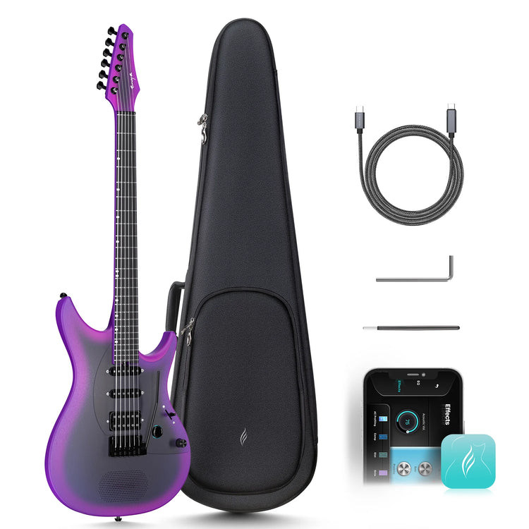 Enya Inspire Electric Smart Guitar - Royal Purple