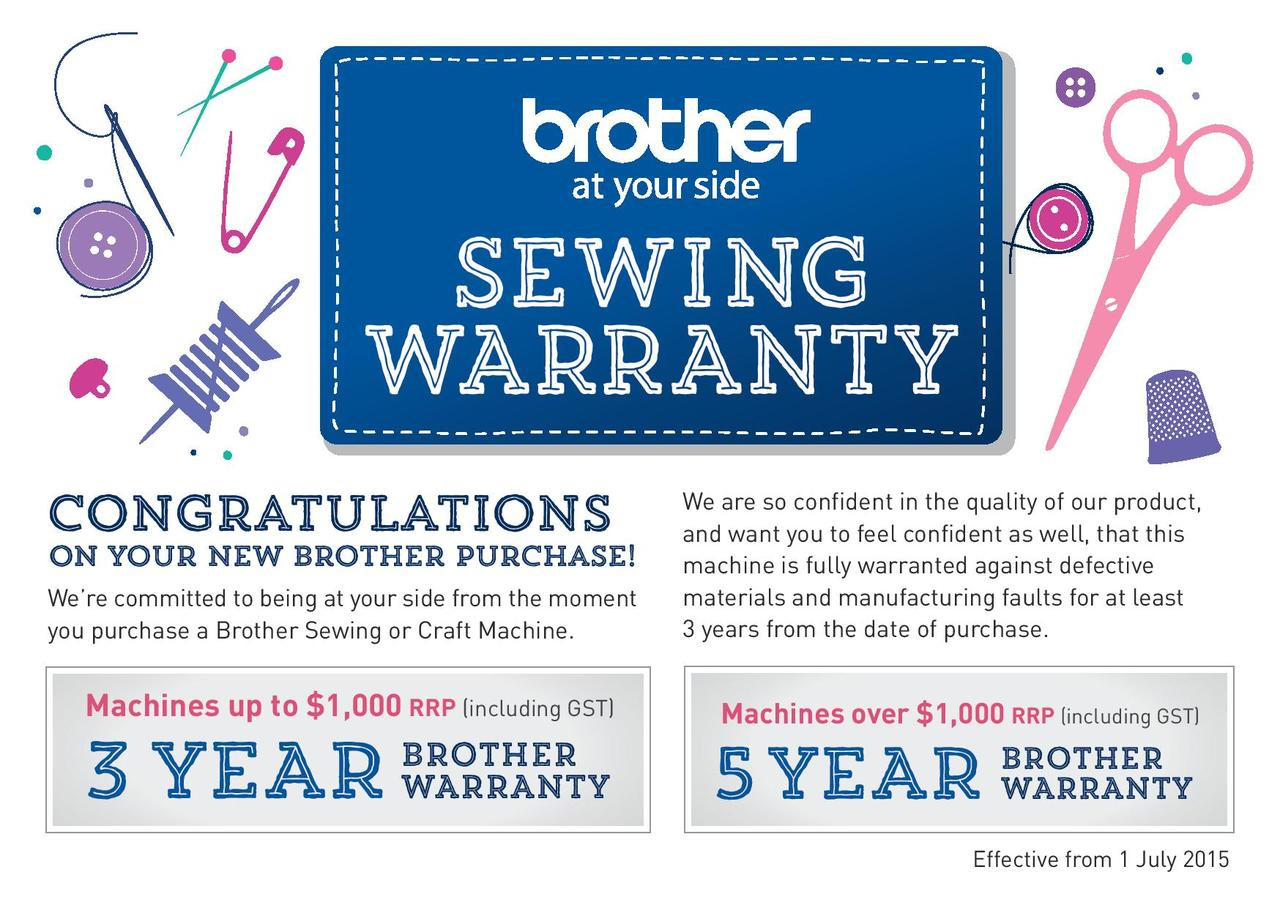 Brother Sewing Warranty