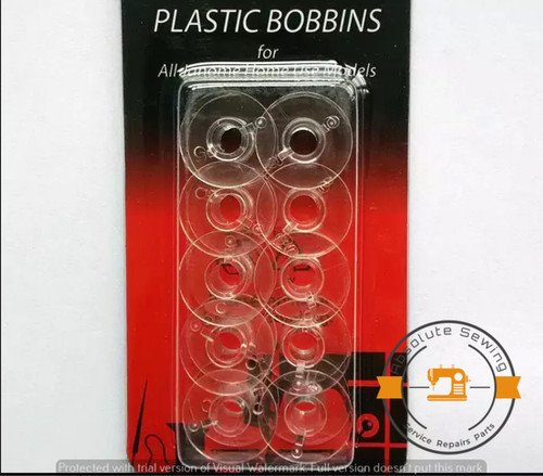 10 Plastic Bobbins to fit Janome sewing machines