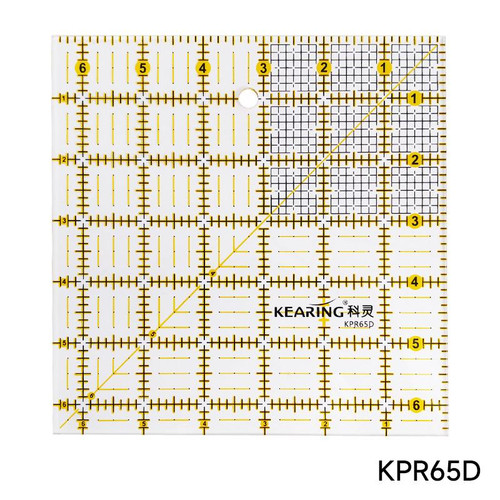  Kearing 6.5” Square Patchwork Quilting Ruler 