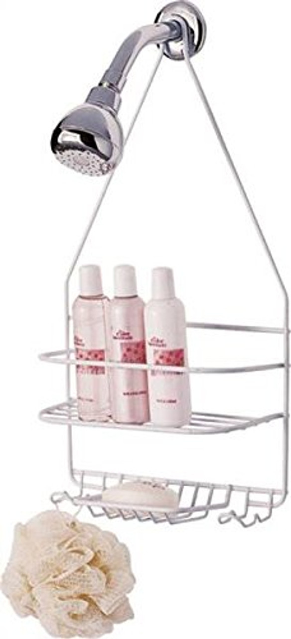 Suction Chrome Double Shower Caddy